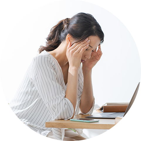 疲れやすく、集中できない